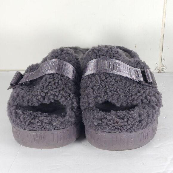 UGG Women's Fluffita US 8 Purple Sheepskin Platform Shearling Slide Slippers - Picture 5 of 16